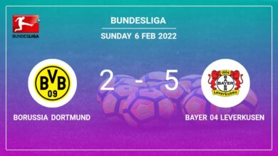 Bundesliga: Bayer 04 Leverkusen prevails over Borussia Dortmund 5-2 after a incredible match
