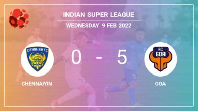 Indian Super League: Goa prevails over Chennaiyin 5-0 after a incredible match