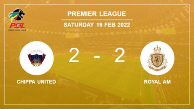 Premier League: Royal AM manages to draw 2-2 with Chippa United after recovering a 0-2 deficit