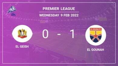 El Gounah 1-0 El Geish: defeats 1-0 with a goal scored by I. Abdelnaim