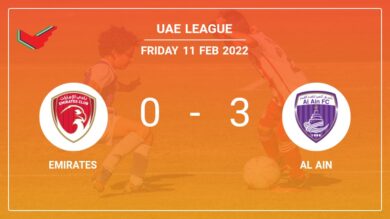 Uae League: Al Ain defeats Emirates 3-0