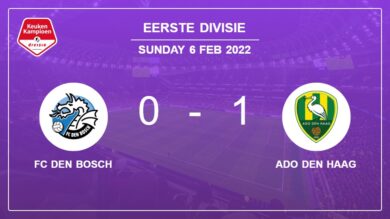 ADO Den Haag 1-0 FC Den Bosch: conquers 1-0 with a goal scored by T. Verheydt