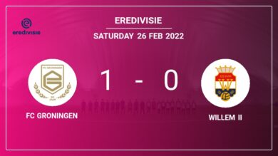 FC Groningen 1-0 Willem II: prevails over 1-0 with a goal scored by B. Meijer