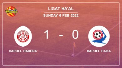 Hapoel Hadera 1-0 Hapoel Haifa: beats 1-0 with a late goal scored by