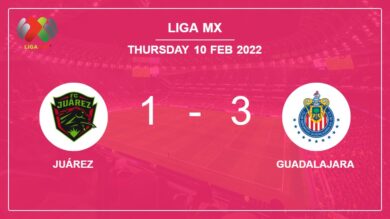 Liga MX: Guadalajara overcomes Juárez 3-1 after recovering from a 0-1 deficit
