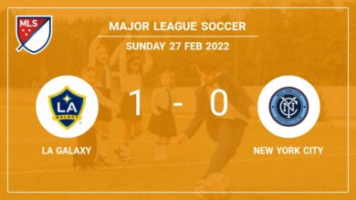 LA Galaxy 1-0 New York City: defeats 1-0 with a late goal scored by Chicharito