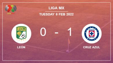 Cruz Azul 1-0 León: beats 1-0 with a goal scored by U. Antuna