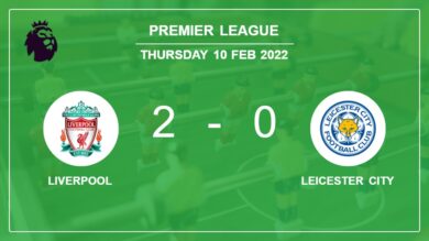 Premier League: D. Jota scores a double to give a 2-0 win to Liverpool over Leicester City