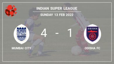 Indian Super League: Mumbai City crushes Odisha FC 4-1 with an outstanding performance