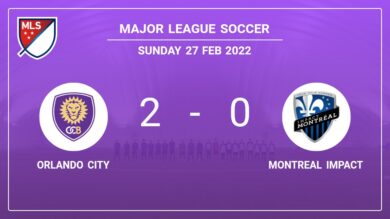 Major League Soccer: Orlando City beats Montreal Impact 2-0 on Sunday