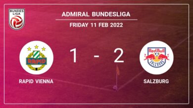 Admiral Bundesliga: Salzburg recovers a 0-1 deficit to beat Rapid Vienna 2-1
