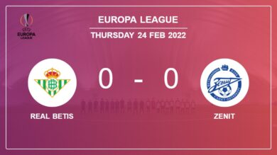 Europa League: Real Betis draws 0-0 with Zenit on Thursday