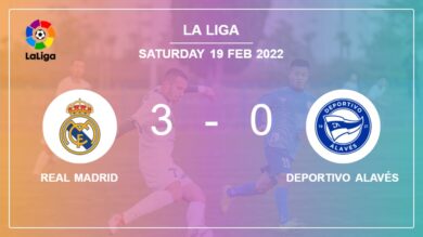 La Liga: Real Madrid overcomes Deportivo Alavés 3-0