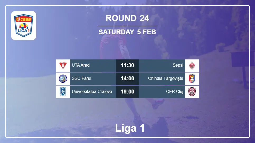 Romania Liga 1  Round-24 2022-02-05 matches