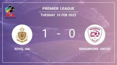 Royal AM 1-0 Sekhukhune United: tops 1-0 with a goal scored by V. Letsoalo