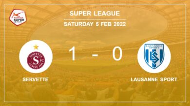 Servette 1-0 Lausanne Sport: tops 1-0 with a goal scored by V. Sasso