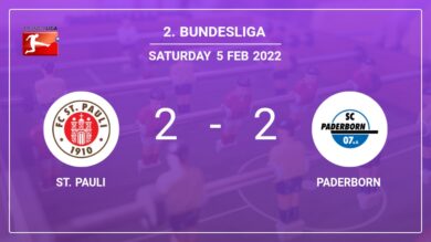 2. Bundesliga: St. Pauli and Paderborn draw 2-2 on Saturday