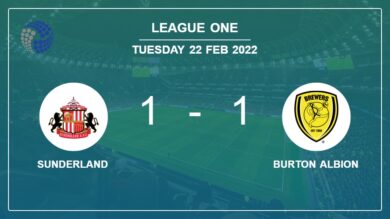 League One: Sunderland snatches a draw versus Burton Albion