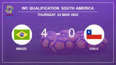 WC Qualification South America: Brazil estinguishes Chile 4-0 with a superb match