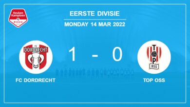 FC Dordrecht 1-0 TOP Oss: tops 1-0 with a goal scored by S. Meijer
