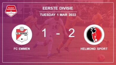 Helmond Sport tops FC Emmen 2-1 with J. van scoring a double