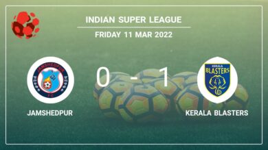 Kerala Blasters 1-0 Jamshedpur: tops 1-0 with a goal scored by S. A.