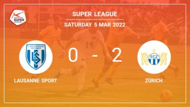 Super League: Zürich overcomes Lausanne Sport 2-0 on Saturday