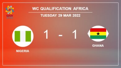 Nigeria 1-1 Ghana: Draw on Tuesday