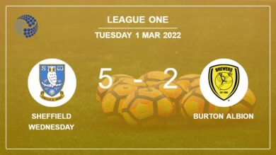 League One: Sheffield Wednesday obliterates Burton Albion 5-2 with a great performance