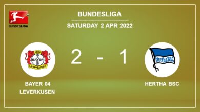 Bundesliga: Bayer 04 Leverkusen beats Hertha BSC 2-1