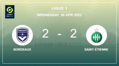 Ligue 1: Saint-Étienne manages to draw 2-2 with Bordeaux after recovering a 0-2 deficit