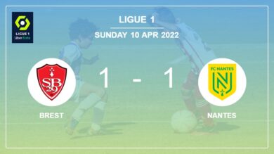 Brest 1-1 Nantes: Draw on Sunday