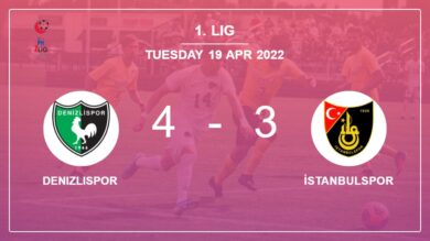 1. Lig: Denizlispor demolishes İstanbulspor 4-3 with 2 goals from O. Sismanoglu