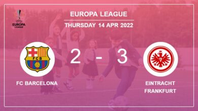 Europa League: Eintracht Frankfurt demolishes FC Barcelona 3-2 with 2 goals from F. Kostic