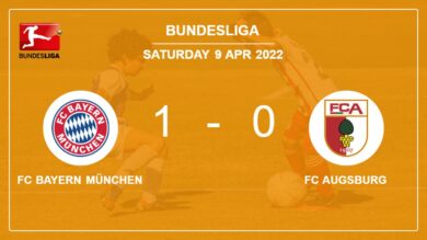 FC Bayern München 1-0 FC Augsburg: beats 1-0 with a goal scored by R. Lewandowski