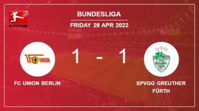 FC Union Berlin 1-1 SpVgg Greuther Fürth: Draw on Friday