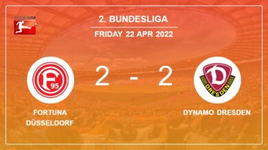 2. Bundesliga: Dynamo Dresden manages to draw 2-2 with Fortuna Düsseldorf after recovering a 0-2 deficit