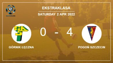 Ekstraklasa: Pogoń Szczecin beats Górnik Łęczna 4-0 after a incredible match