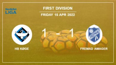 Fremad Amager 1-1 HB Køge: Draw on Friday