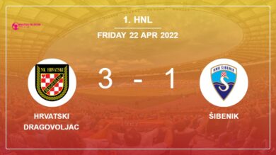 1. HNL: Hrvatski Dragovoljac demolishes Šibenik 3-1 with 2 goals from V. Majstorovic