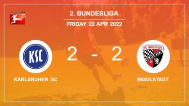 2. Bundesliga: Karlsruher SC manages to draw 2-2 with Ingolstadt after recovering a 0-2 deficit