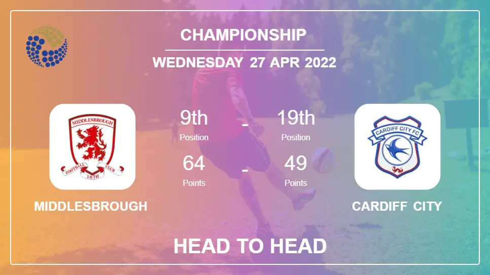 Middlesbrough vs Cardiff City: Head to Head stats, Prediction, Statistics - 27-04-2022 - Championship