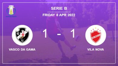 Vasco da Gama 1-1 Vila Nova: Draw on Friday