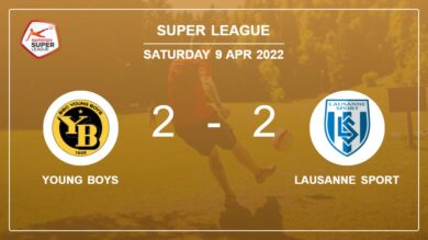 Super League: Young Boys and Lausanne Sport draw 2-2 on Saturday