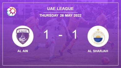 Al Ain 1-1 Al Sharjah: Draw on Thursday