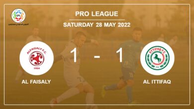 Pro League: Al Ittifaq steals a draw versus Al Faisaly