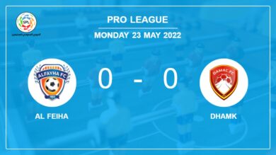 Pro League: Al Feiha draws 0-0 with Dhamk on Monday