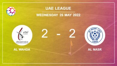 Uae League: Al Wahda and Al Nasr draw 2-2 on Wednesday