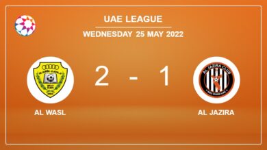 Uae League: Al Wasl defeats Al Jazira 2-1