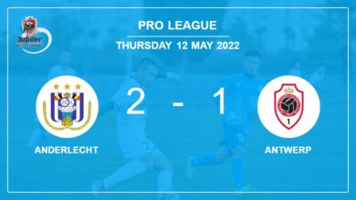 Pro League: Anderlecht prevails over Antwerp 2-1